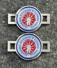 IBEW Boot Charms Lace Tags Electrician Shoe Lace Charm RED BLUE SILVER Trim picture