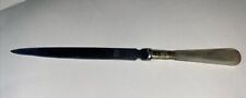 Vintage Sheffield England Stainless Letter Opener Mother of Pearl handle picture