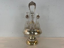 Vintage Pelton Bros Co. Silverplate 5 Piece Cruet Condiment Set picture