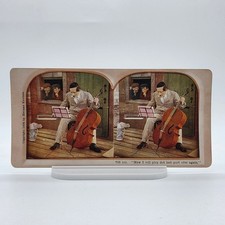 Hermann Künzren 1906 Comic Stereoview Now I Vill Play Dot Last Part Ofer Again picture