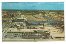 VINTAGE 1961 NEW OCEANSIDE SHOPPING CENTER POMPANO BEACH FLORIDA POSTCARD picture