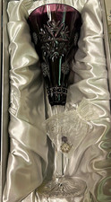 Waterford Wishes Amethyst Health Crystal Champagne Flute Snowflake Etched picture
