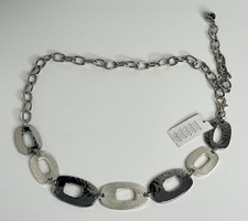 Vintage CHICO Chico's Womens Chain Belt Silver Tone medium large M/L 40