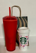 2022 Starbucks Valentines Limited Edition Red Hearts Dome Tumbler Cup 24oz NWT picture