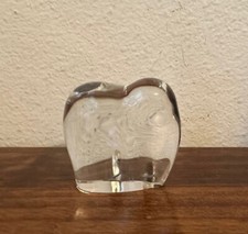 BACCARAT Original Vintage Signed Crystal ELEPHANT Figurine Paperweight,  2.75
