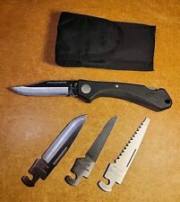 VINTAGE RARE CASE XX CHANGER KNIFE w/ 4 Blades & Sheath Very Nice  picture