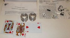 Vintage Coin Penetration Cylinder Magic Trick & Partial Gem Busters Props picture