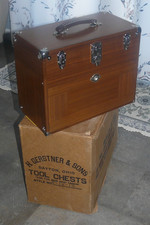 RARE NOS Vintage GERSTNER & SONS Tool Chest w/Henry Taylor Woodworking Tools NEW picture