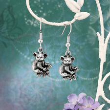 Koala Souvenir Dangle & Drop Earrings Australian Made Pewter Gift picture