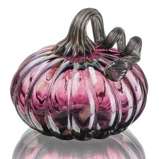 5 Inch Hand-blown Glass Pumpkin for Decorating, Crystal Pumpkin Fall Decor picture