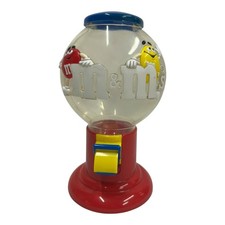 Vintage M&M's Candy Dispenser Red and Yellow Characters Collectible Red Base picture