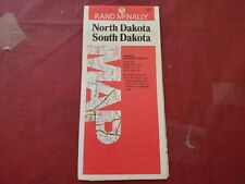 Vintage 1992 North South Dakota Rand McNally Paper Map Sturgis Sioux Falls Fargo picture