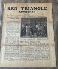 1918 Red Triangle Overseas YMCA WWI Newspaper Paris France Oct 23 Vol 1 No 1 picture