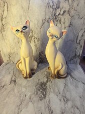 Vintage Napko Made In Japan 9.5 Inches Tall Siamese Cats picture