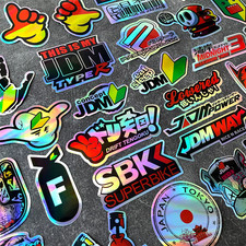 Racing Decal Stickers 39 Pack Set Motorcycle Japan JDM Laser Holographic - US picture