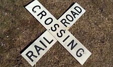 Lot 4 ft x 4ft railroad sign crossing tracks aluminium train layout steam engine picture