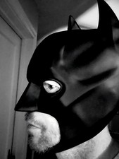 Bat Mask for Men Superheroe Bruce Wayne Full Mask Knight Cosplay Costume Prop picture