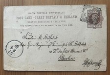 Vintage Postcard GREAT BRITAIN & IRELAND posted 1889 from London to Berlin N131 picture