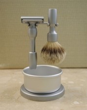 Merkur Vision 2000 Safety Razor (4-Piece Set) - Razor, Brush, Stand, & Bowl picture