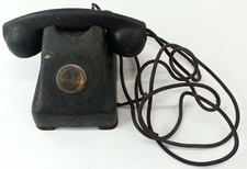 Vtg Black Red Bakelite Kellogg 100 Series Chicago Lobby Phone As-Is Prop Repair picture