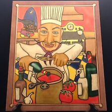 Will Rafuse Chef Salvatore Ceramic Tile Kitchen Wall Art Made in USA 16