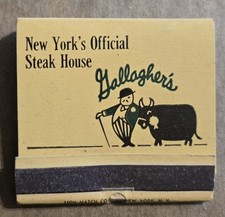 Feature Matchbook Gallagher's Steak House New York City Vtg Unused S26 picture