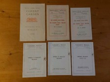 6 Vintage Programmes The Sadler's Wells Ballet / Opera Covent Garden 1940s/1950s picture
