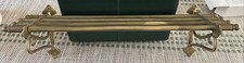Vintage Brass Rail Road Train Hat Luggage Rack Wall Mount Shelf  19” picture