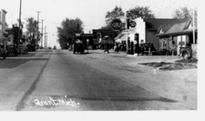 Grant Michigan East Main Street View 40s Gulf Standard Ice Cream Cafe - A36 picture