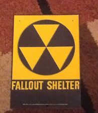 Fallout shelter sign original 1960's. 10 X 14. picture