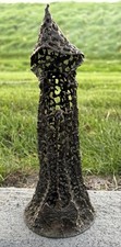 Vintage Handcrafted Skeletal Metal Grim Reaper Cloak Gothic Welded Mesh Lattice picture