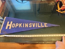Vintage Hopkinsville Kentucky KY Felt Pennant 28” Blue Town Souvenir picture