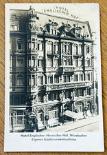 VTG RPPC POSTCARD 1916 Wiesbaden Germany Hotel Englischer Hessischer Hof Posted picture