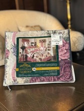 Glynda Turley Rose Rhapsody Fabric Cut Goods 45x108 Ivory Floral Vintage picture