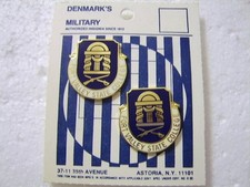 ARMY DI DUI UNIT CREST INSIGNIA - FORT VALLEY STATE COLLEGE PAIR ON CARD:G2-K4 picture