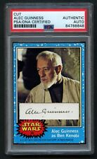 Alec Guinness #59 signed autograph 1977 Star Wars Topps Custom Cut Card PSA Slab picture
