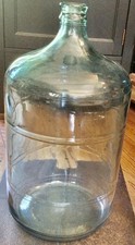 Vintage c.1950s-1970s 5 Gallon Blue Glass Water Cooler Bottle ACES / ASEC 72 GPD picture