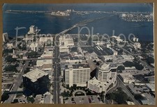 VERY Rare VTG 20x30 AIR VIEW Color PHOTO Clearwater BEACH Causeway FL 1970s COA picture