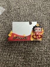 VTG 2001 Betty Boop Lil Devil Angel Double Sided Table Mirror Picture Frame Y2K picture