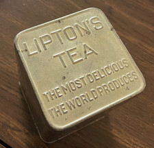 Vintage Lipton Tea container empty tin picture