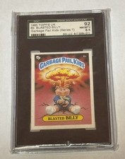 1985 Topps Garbage Pail Kids Blasted Billy #8b Series 1 Graded 92 NM/MT+ 8.5 picture