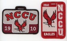 NORTH CAROLINA CENTRAL UNIVERSITY Luggage ID (2 tags) Both Embroidered NCCU-HBCU picture