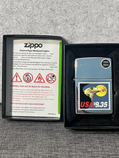 Zippo Windproof Lighter Eagle Design Made in USA Bradford PA Bottom Stamp XIV picture