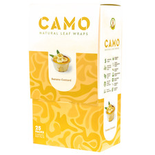 Camo Wraps Natural Leaf Banana Custard Herbal Rolling (Full Box of 25 Pouches) picture