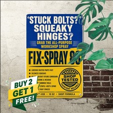 Mechanic Tight Nuts Humor Tin Sign Sarcastic Auto Garage Workshop Metal Plaque picture