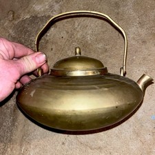Vintage Unique Bronze/Brass Oriental Tea Pot Chinese picture