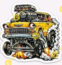 Chevy MAGNET - Rat Fink Style Odd Rod Big Boy Muscle Car Rat fink Ratfink picture