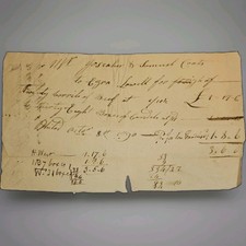 1790 Philadelphia Maritime Bill Sloop 