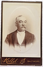 Antique Cabinet Card Photo William Young Baltimore Maryland  1800's Hebbel picture