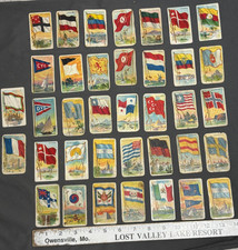 c1910 Lot 37 RECRUIT LITTLE CIGARS Tobacco Card FLAGS NATIONS SERIES